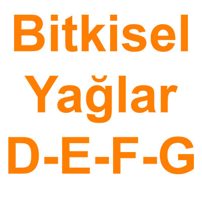 Bitkisel Yağlar D kategorisi ürünlerini inceleyin!