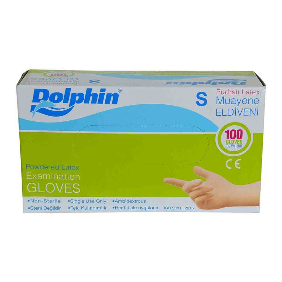DOLPHİN LATEX MUAYENE ELDİVENİ KÜÇÜK BOY (S) 100 LÜ PAKET DOLPHİN LATEX MUAYENE ELDİVENİ KÜÇÜK BOY (S) 100 LÜ PAKET