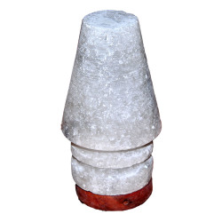 Abajur Şekilli Doğal Kaya Tuzu Lambası Çankırı Kablolu Ampullü Beyaz 1-2 Kg (1)