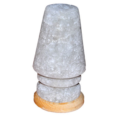 Abajur Şekilli Doğal Kaya Tuzu Lambası Çankırı Kablolu Ampullü Beyaz 3-4 Kg - 2