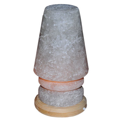 Abajur Şekilli Doğal Kaya Tuzu Lambası Çankırı Kablolu Ampullü Beyaz 3-4 Kg - 4