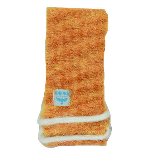 İpli Sırt ve Vücut Yumuşak Banyo Lifi Turuncu-Sarı 56x10 Cm - 2