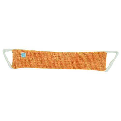 İpli Sırt ve Vücut Yumuşak Banyo Lifi Turuncu-Sarı 56x10 Cm - 3