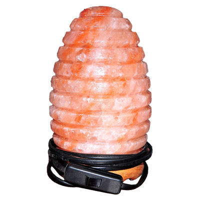 Arı Kovanı Şekilli Doğal Himalaya Kaya Tuzu Lambası Kablolu Ampullü Pembe 2-3 Kg - 3