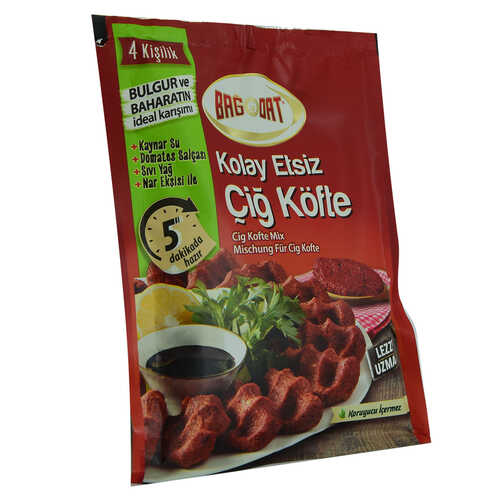 Kolay Etsiz Çiğ Köfte Bulgur ve Baharat Karışımı 4 Kişilik 120 Gr Paket - 2