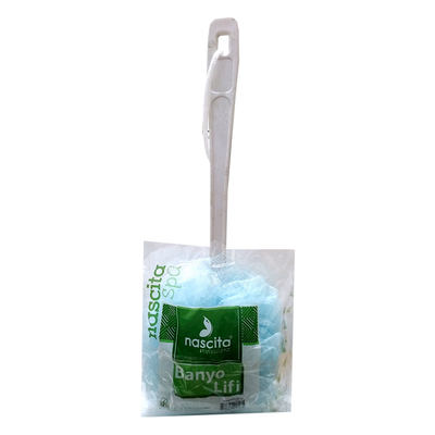 Banyo Duş Lifi Saplı Mavi - 1