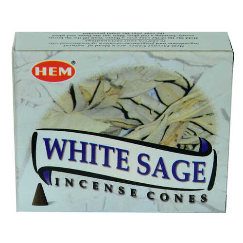 Beyaz Adaçayı Kokulu 10 Konik Tütsü - White Sage - 1