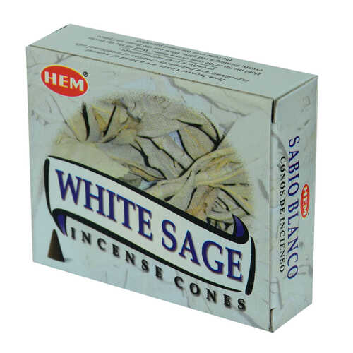 Beyaz Adaçayı Kokulu 10 Konik Tütsü - White Sage - 4