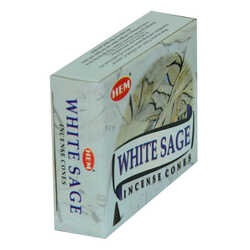 Beyaz Adaçayı Kokulu 10 Konik Tütsü - White Sage - 5