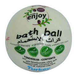 Beyaz Gül El Yapımı Banyo Küvet Topu Sabunu Beyaz 90-120 Gr (1)