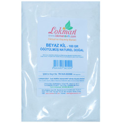 Beyaz Kil Öğütülmüş Doğal Saf Naturel 100 Gr Paket (1)