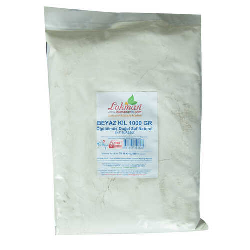 Beyaz Kil Öğütülmüş Doğal Saf Naturel 1000 Gr Paket - 1