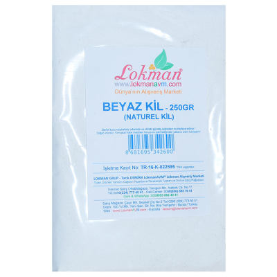 Beyaz Kil Öğütülmüş Doğal Saf Naturel 250 Gr Paket - 2