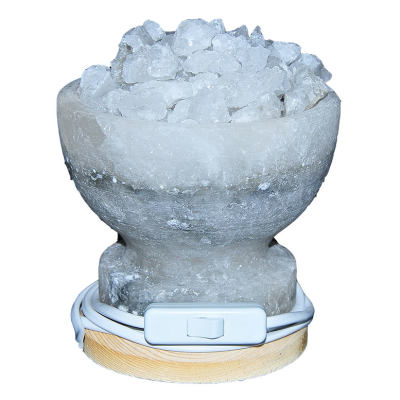 Çanak Şekilli Doğal Kaya Tuzu Lambası Çankırı Kablolu Ampullü Beyaz 2-4 Kg - 3