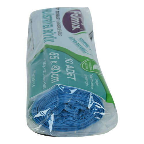 Çöp Torbası Büyük Boy 65x80Cm 150Gr 30Mikron 50Lt Mavi Rulo 10 Adet - 3