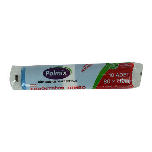 Çöp Torbası Jumbo Boy 80x110Cm 400Gr 50Mikron 90Lt Mavi Rulo 10 Adet - 2