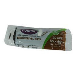Çöp Torbası Orta Boy 55x60Cm 150Gr 25Mikron 30Lt Siyah Rulo 20 Adet (1)