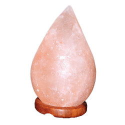 Damla Şekilli Doğal Himalaya Kaya Tuzu Lambası Kablolu Ampullü Pembe 2-3 Kg (1)