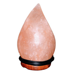 Damla Şekilli Doğal Himalaya Kaya Tuzu Lambası Kablolu Ampullü Pembe 2-3 Kg - 3