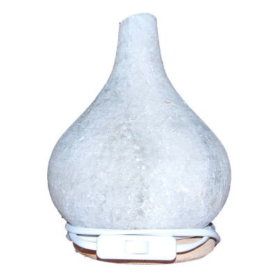 Damla Şekilli Doğal Kaya Tuzu Lambası Çankırı Kablolu Ampullü Beyaz 3-4 Kg - 3