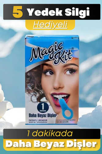 Diş Leke Silgisi 1 Aparatlı + 5 Yedek Süngerli Set 1 Paket - 1