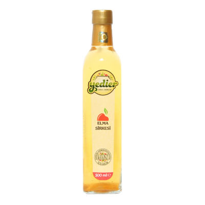 Doğal Fermantasyon Katkısız İçilebilir Elma Sirkesi Cam Şişe 500 ML - 1