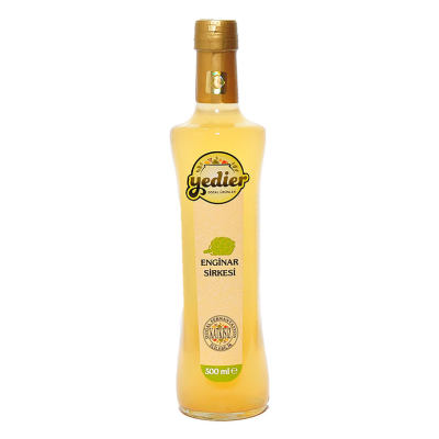 Doğal Fermantasyon Katkısız İçilebilir Enginar Sirkesi Cam Şişe 500 ML - 1