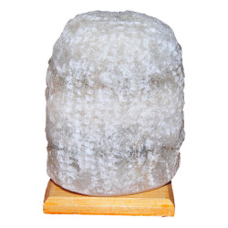 Doğal Kaya Tuzu Lambası Kırşehir Kablolu Ampullü Beyaz 5-6 Kg