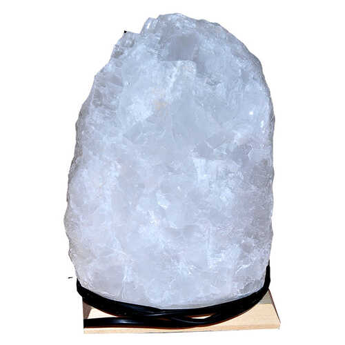 Doğal Kristal Kaya Tuzu Lambası Çankırı Kablolu Ampullü Beyaz 8-9 Kg - 4