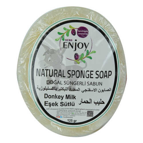 Doğal Süngerli Eşek Sütü Sabunu 125 Gr - 1