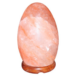 Elips Şekilli Doğal Himalaya Kaya Tuzu Lambası Kablolu Ampullü Pembe 2-3 Kg (1)