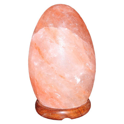 Elips Şekilli Doğal Himalaya Kaya Tuzu Lambası Kablolu Ampullü Pembe 2-3 Kg - 2