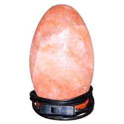 Elips Şekilli Doğal Himalaya Kaya Tuzu Lambası Kablolu Ampullü Pembe 2-3 Kg - 3