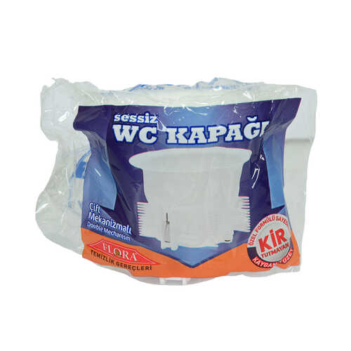 Sessiz Wc Kapağı Çift Mekanizmalı Kir Tutmayan Kaygan Yüzey Kod Beyaz Renk - 3