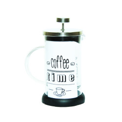 French Press Bitki Çayı Cam Demliği Siyah 600 ML (1)