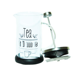 French Press Bitki Çayı Cam Demliği Siyah 600 ML - 4