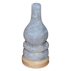 Gaz Lamba Şekilli Doğal Kaya Tuzu Lambası Çankırı Kablolu Ampullü Beyaz 1-2 Kg (1)