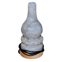 Gaz Lamba Şekilli Doğal Kaya Tuzu Lambası Çankırı Kablolu Ampullü Beyaz 1-2 Kg - 3