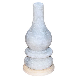 Gaz Lambası Şekilli Doğal Kaya Tuzu Lambası Çankırı Kablolu Ampullü Beyaz 2-3 Kg (1)