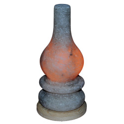 Gaz Lambası Şekilli Doğal Kaya Tuzu Lambası Çankırı Kablolu Ampullü Beyaz 2-3 Kg