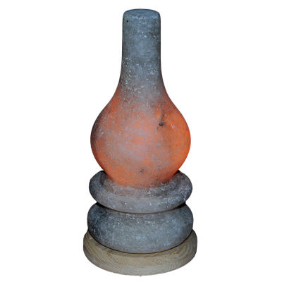 Gaz Lambası Şekilli Doğal Kaya Tuzu Lambası Çankırı Kablolu Ampullü Beyaz 2-3 Kg - 1