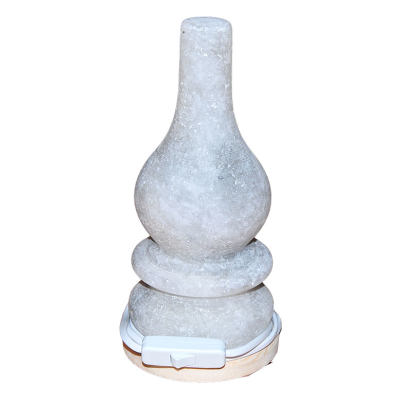Gaz Lambası Şekilli Doğal Kaya Tuzu Lambası Çankırı Kablolu Ampullü Beyaz 2-3 Kg - 4