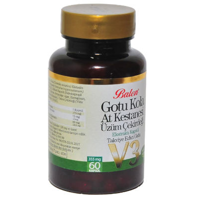 Gotu Kola At Kestanesi Üzüm Çekirdeği Ekstratı V3 60 Kapsül - 2