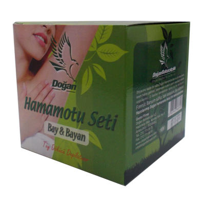 Hamamotu Seti Tüy Dökücü Toz Bay Bayan 100 Gr Kase Spatula Kolonyalı Mendil - 2