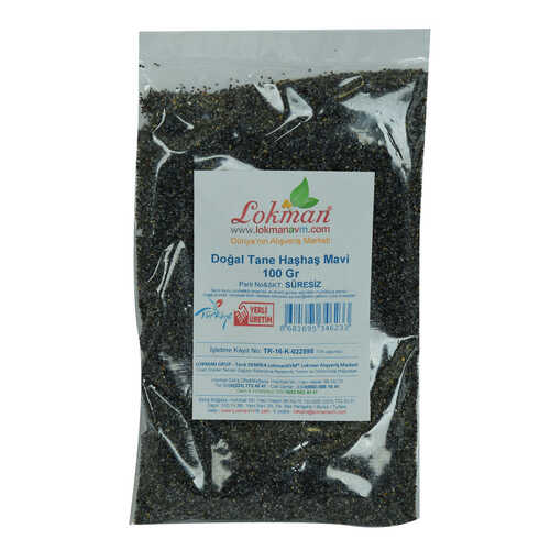 Haşhaş Tohumu Tane Doğal Mavi 100 Gr Paket - 2