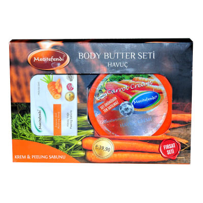 Havuç Yağlı Vücut Bakım Seti - Krem & Peeling Sabunu - 2