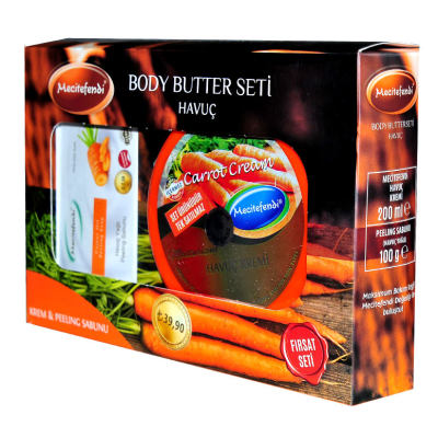 Havuç Yağlı Vücut Bakım Seti - Krem & Peeling Sabunu - 3