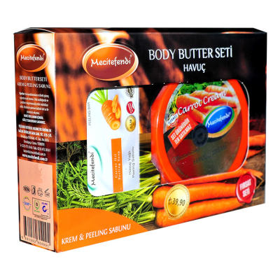 Havuç Yağlı Vücut Bakım Seti - Krem & Peeling Sabunu - 4