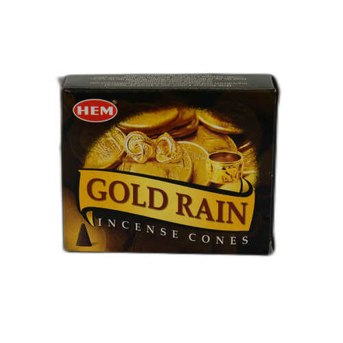 Altın Yağmuru Bolluk Bereket Çeken 10 Konik Tütsü - Gold Rain Incense Cones - 1