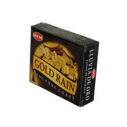Altın Yağmuru Bolluk Bereket Çeken 10 Konik Tütsü - Gold Rain Incense Cones - 3